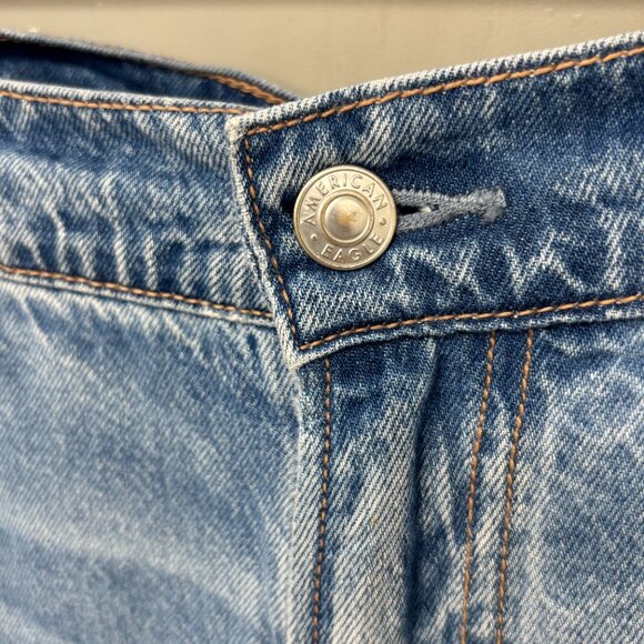 AE Dreamy Drape Super High-Rise Ultra Wide-Leg Jeans Distressed 5 Pocket Sz 20 - Picture 8 of 13